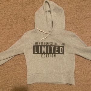 Grey cropped hoodie